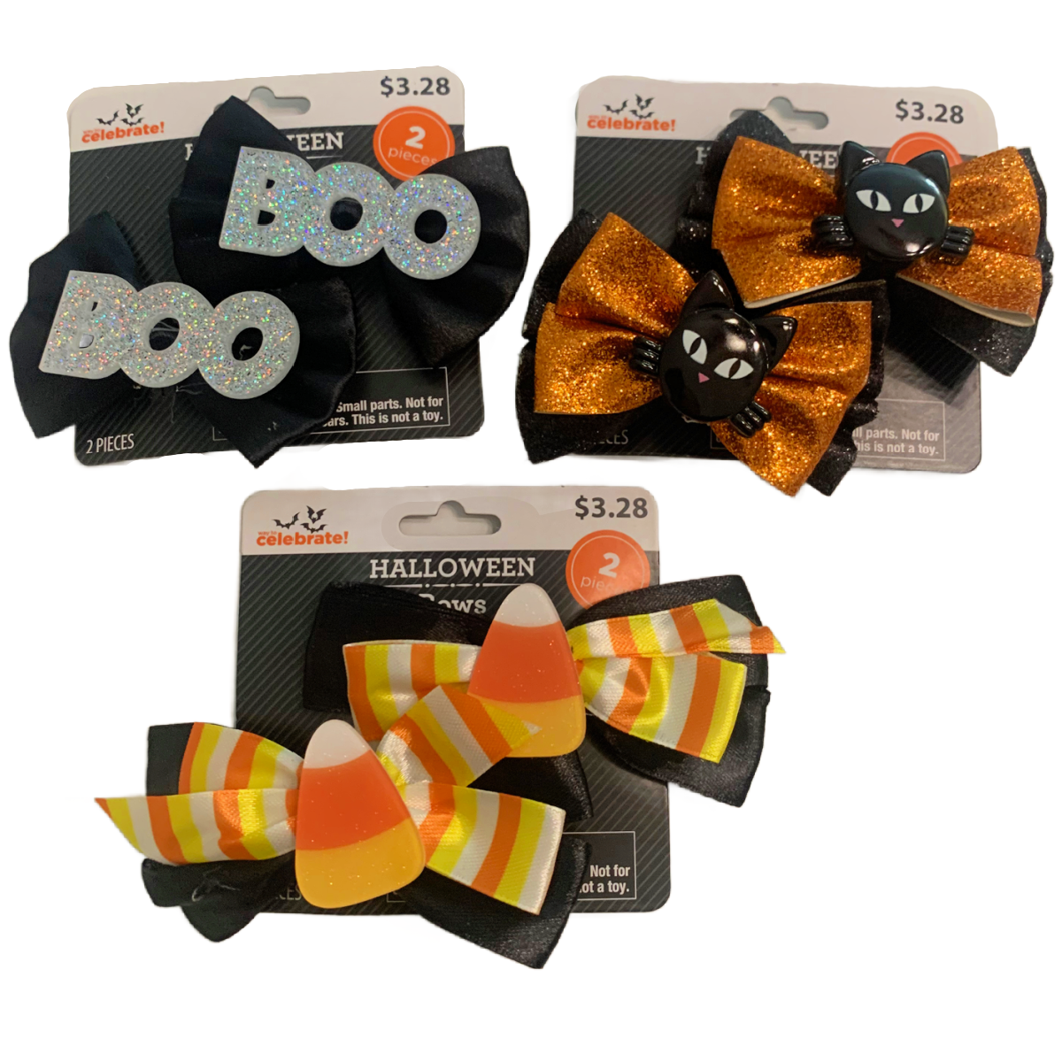 Halloween Hair Bows Ribbon Clips NEW Lots