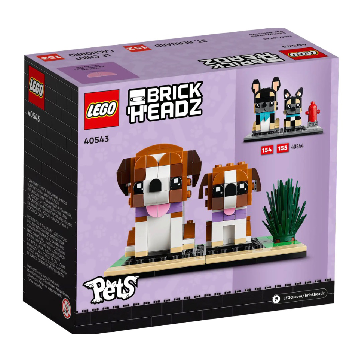 Lego 40543 BrickHeadz Pets St. Bernard & Puppy Dog NEW Sealed