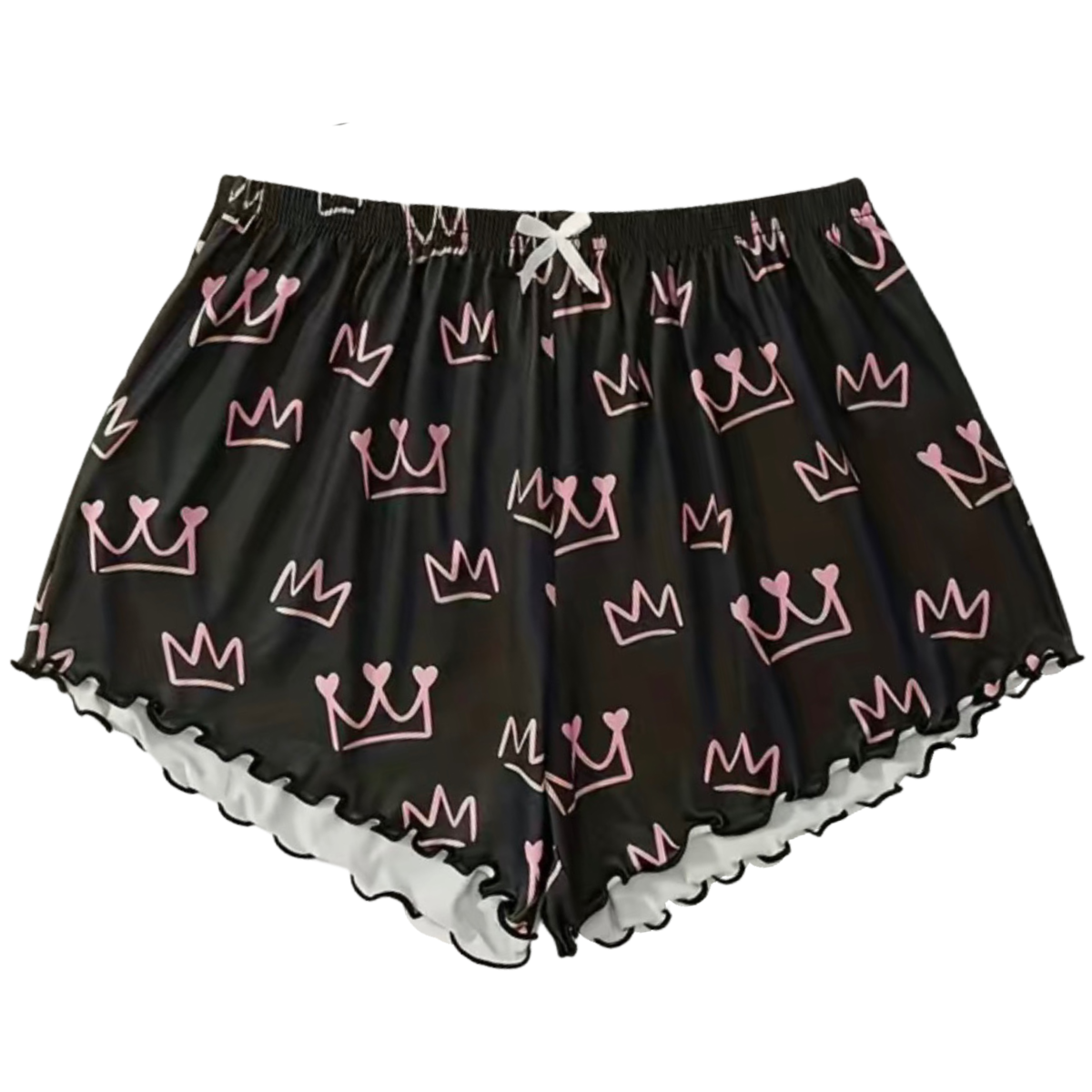 Princess Crown PJ 2 Pc Set Large 12 Women's Loungewear Pajamas Cami Top & Shorts