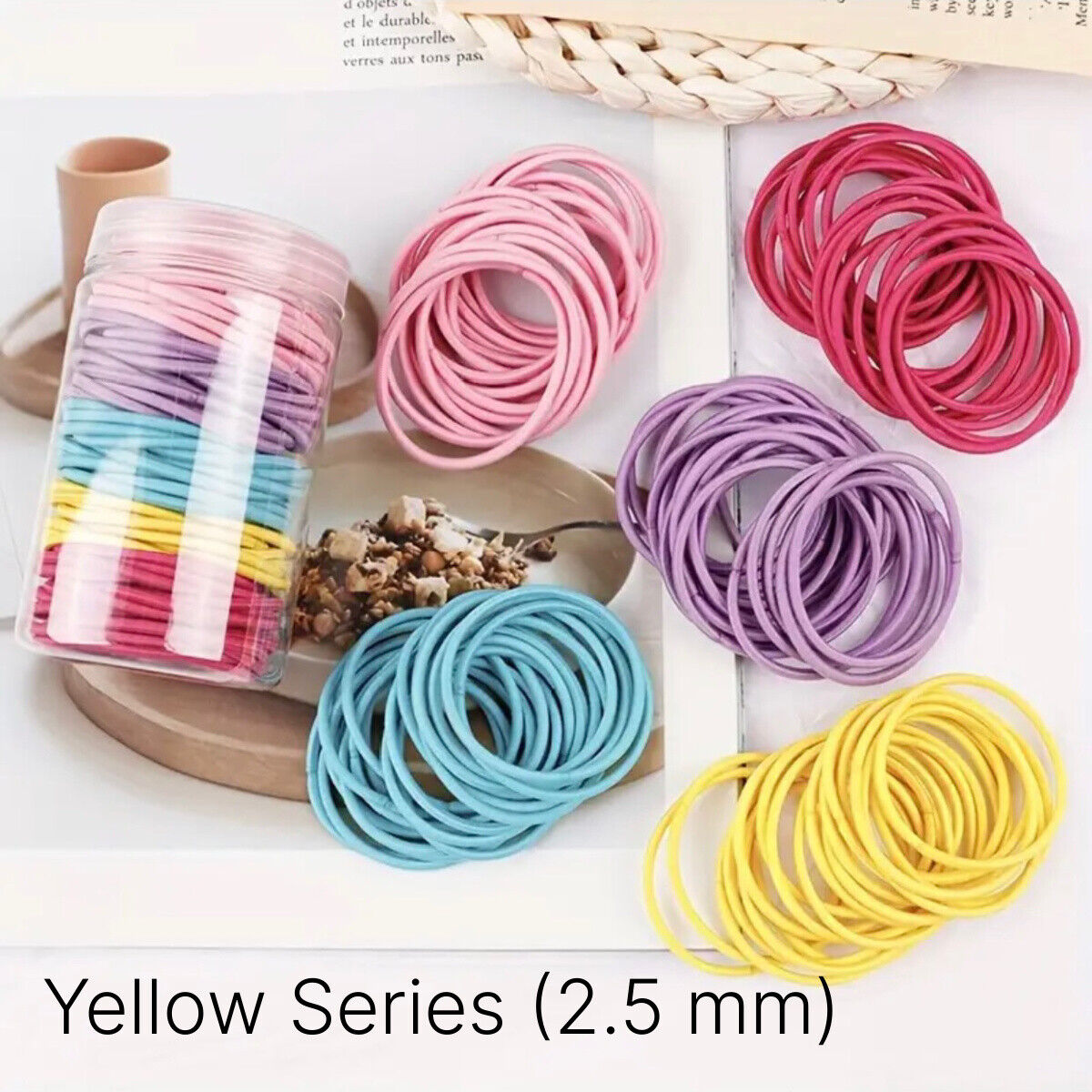 100 Pcs Minimalist Hair Set Soft High Elastic Hair Rings Ties Casual Versatile