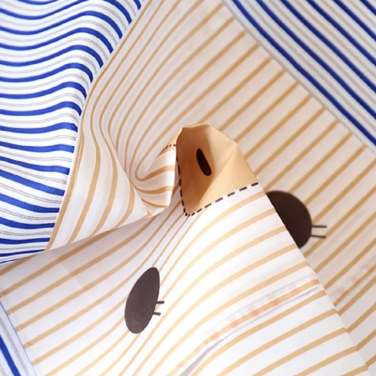 Striped Pig Print Bib Apron Kitchen BBQ Baking Farm Animals Everyday NEW