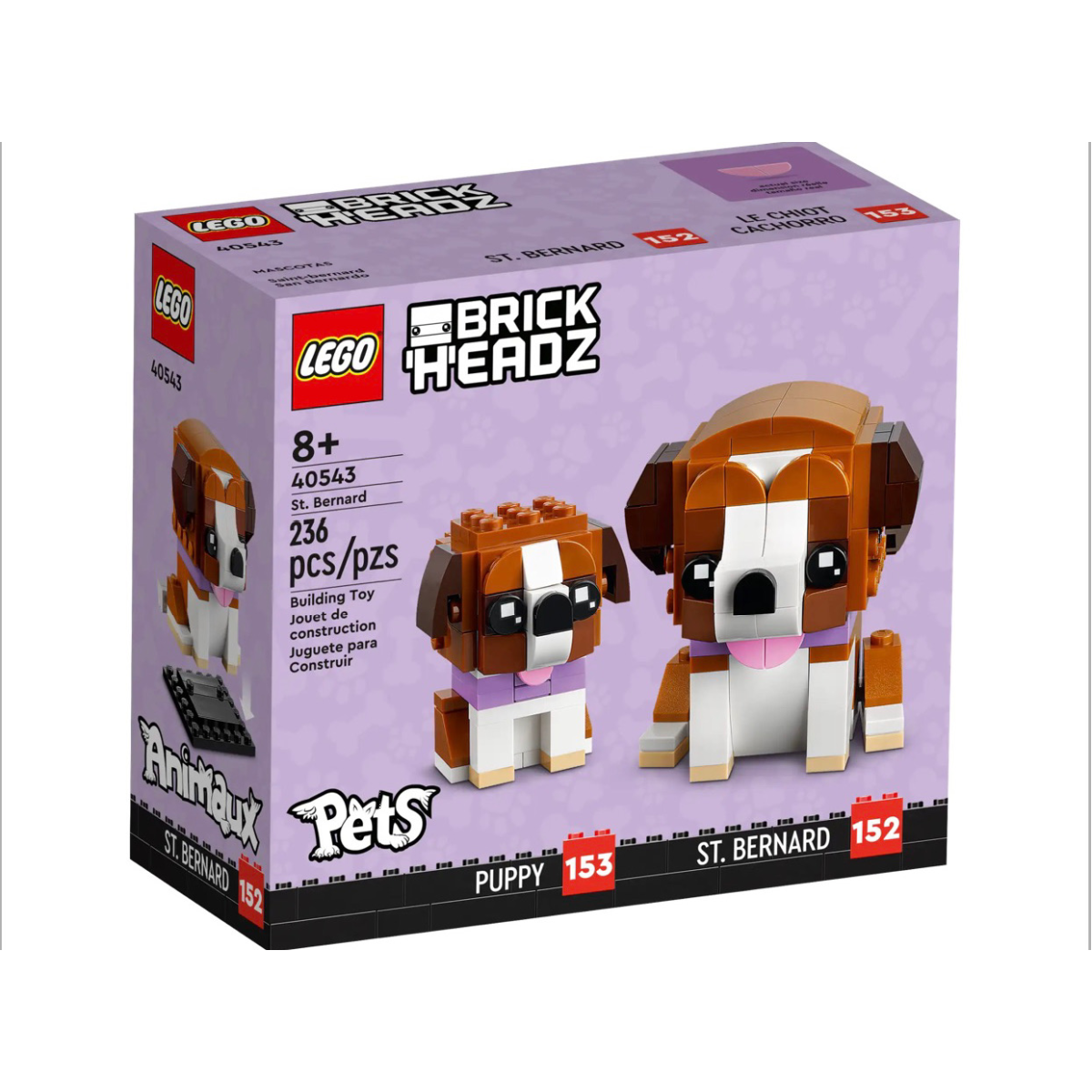 Lego 40543 BrickHeadz Pets St. Bernard & Puppy Dog NEW Sealed