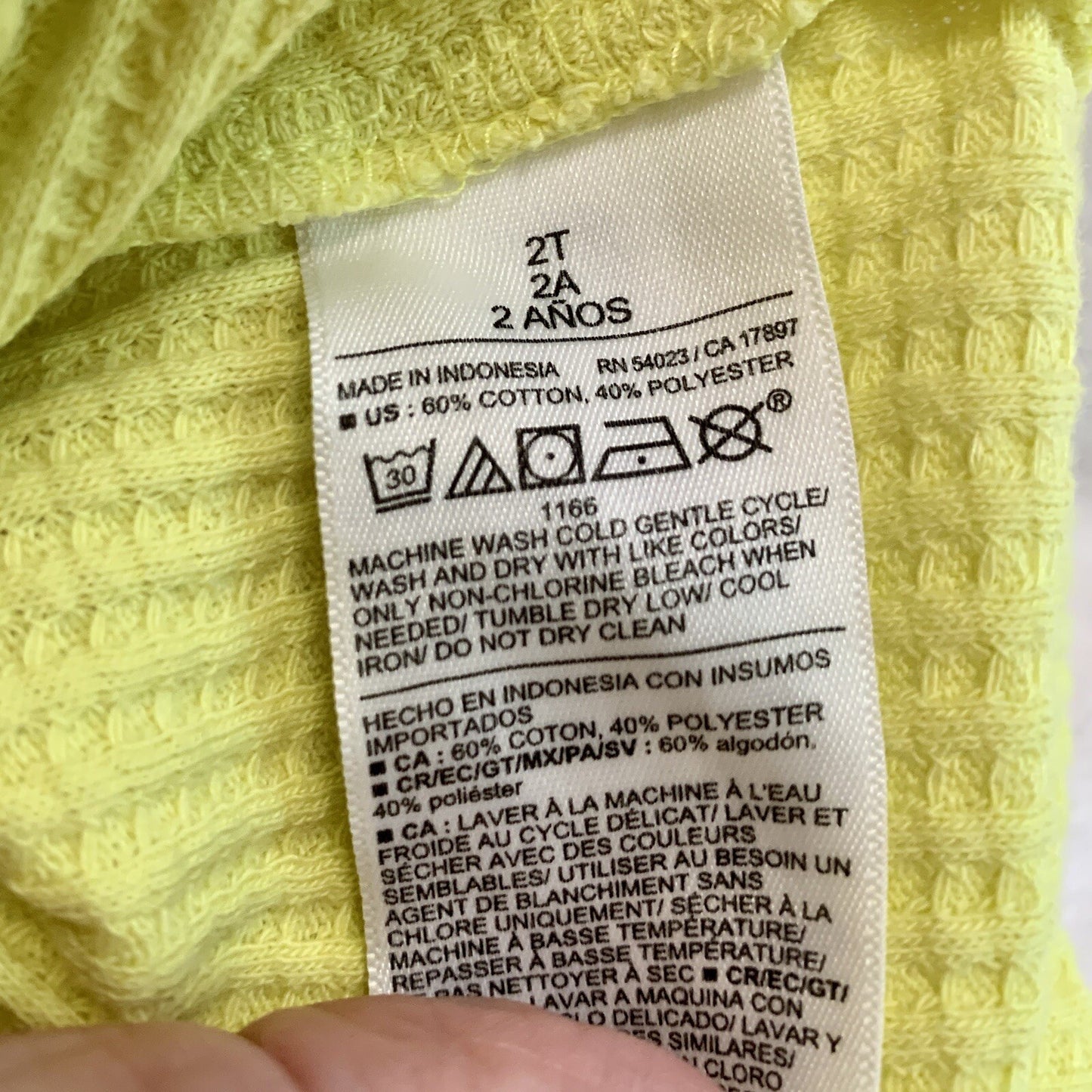Old Navy Toddler Boy Thermal Shirt Size 2T Waffle Knit Long Sleeve Collar NWT
