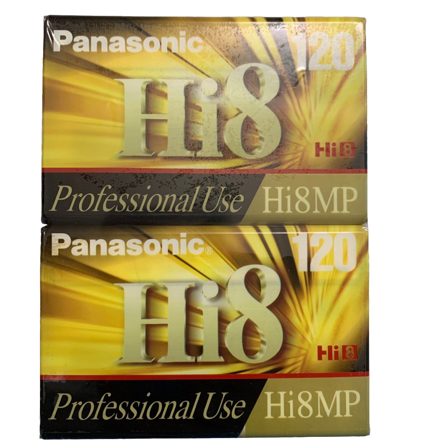 Panasonic 2 Pack Hi8 MP 120 Professional Use 8mm Camcorder Video Tapes Sealed