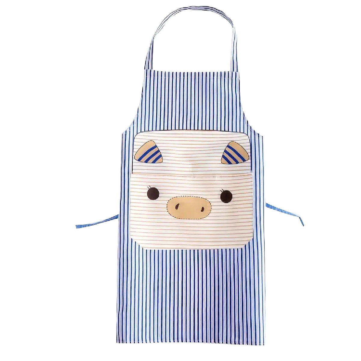 Striped Pig Print Bib Apron Kitchen BBQ Baking Farm Animals Everyday NEW
