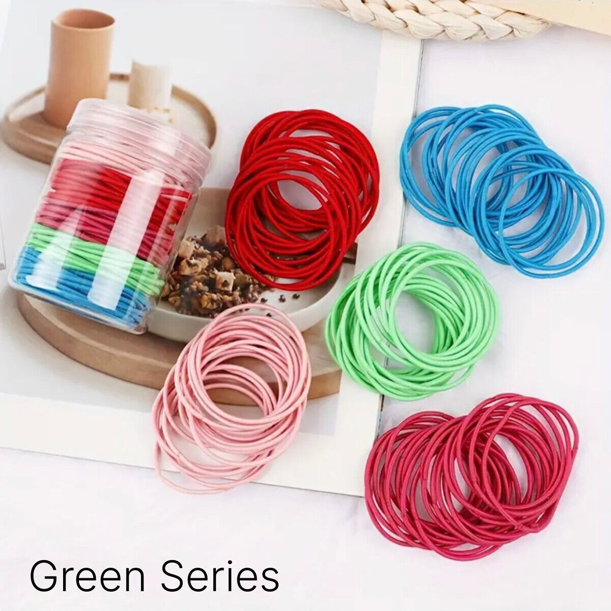 100 Pcs Minimalist Hair Set Soft High Elastic Hair Rings Ties Casual Versatile