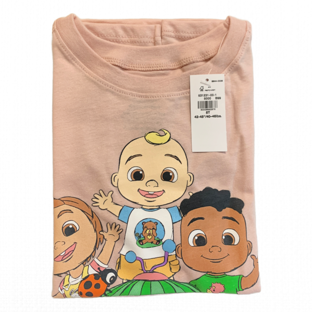 Old Navy CoComelon Size 5T Graphic T-Shirt Short Sleeve Unisex Toddler NWT