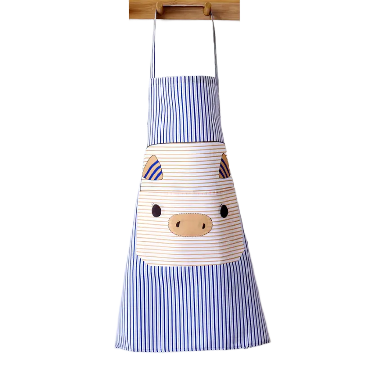 Striped Pig Print Bib Apron Kitchen BBQ Baking Farm Animals Everyday NEW