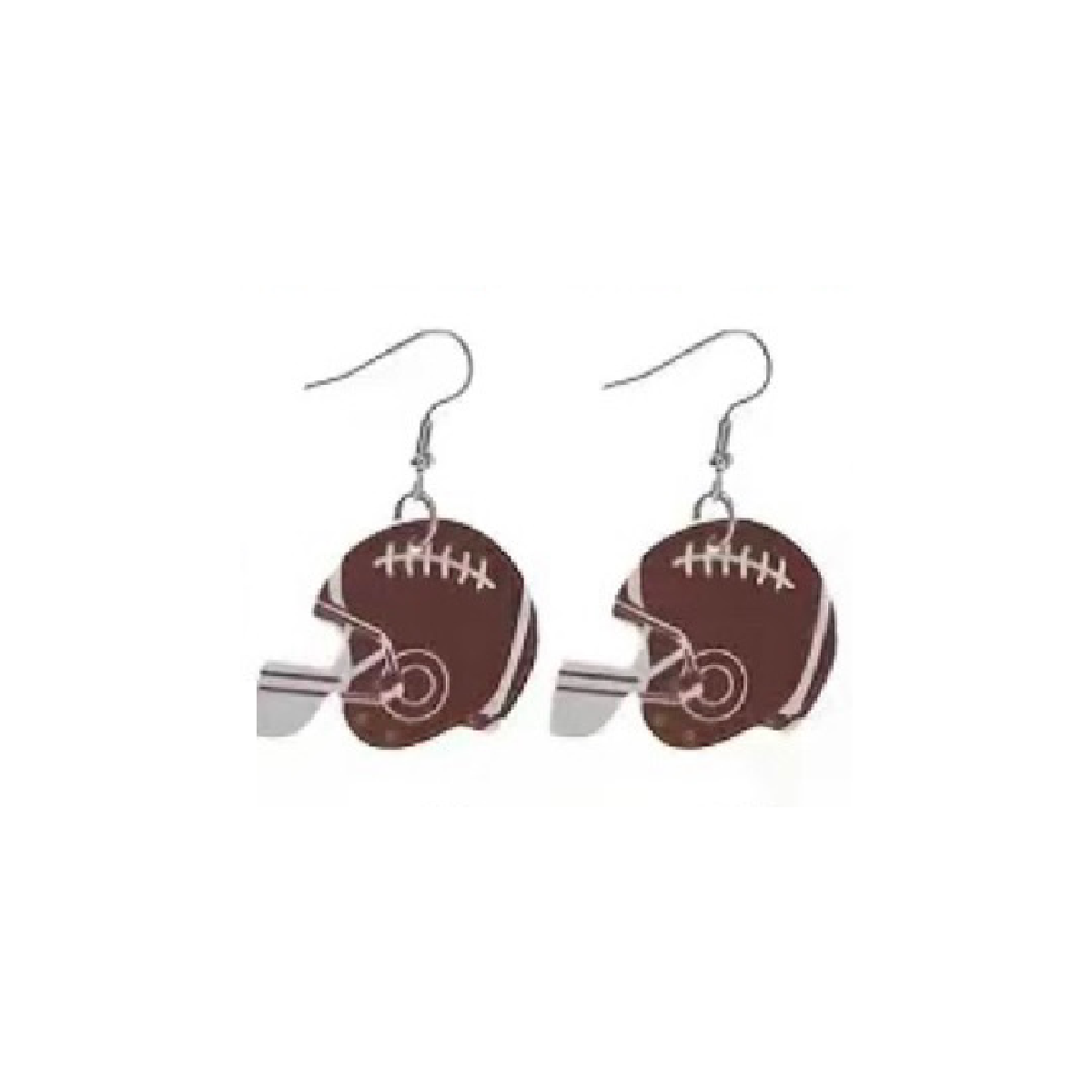 Football Rugby Faux Leather Dangle Earrings Sporty Team Support NEW