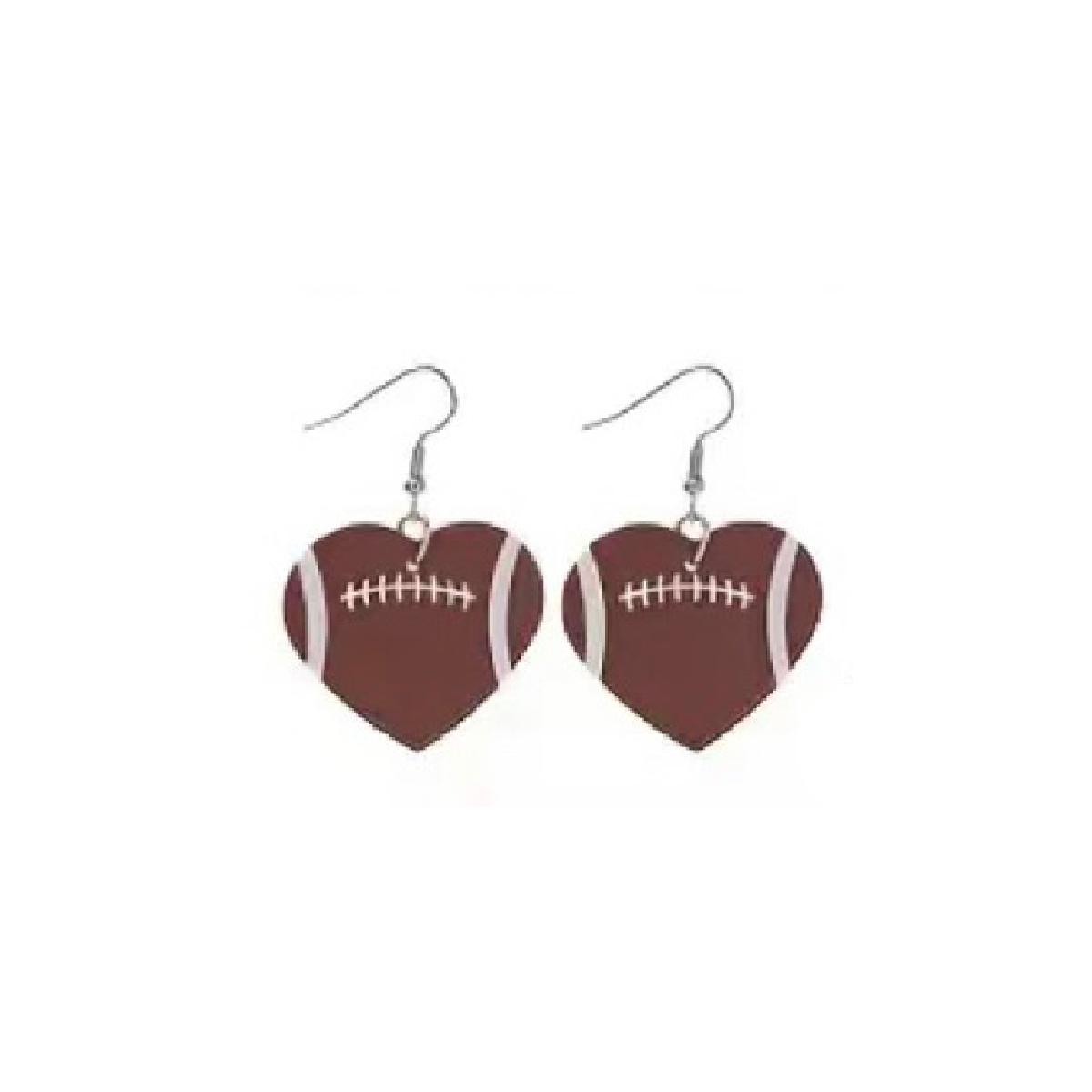 Football Rugby Faux Leather Dangle Earrings Sporty Team Support NEW