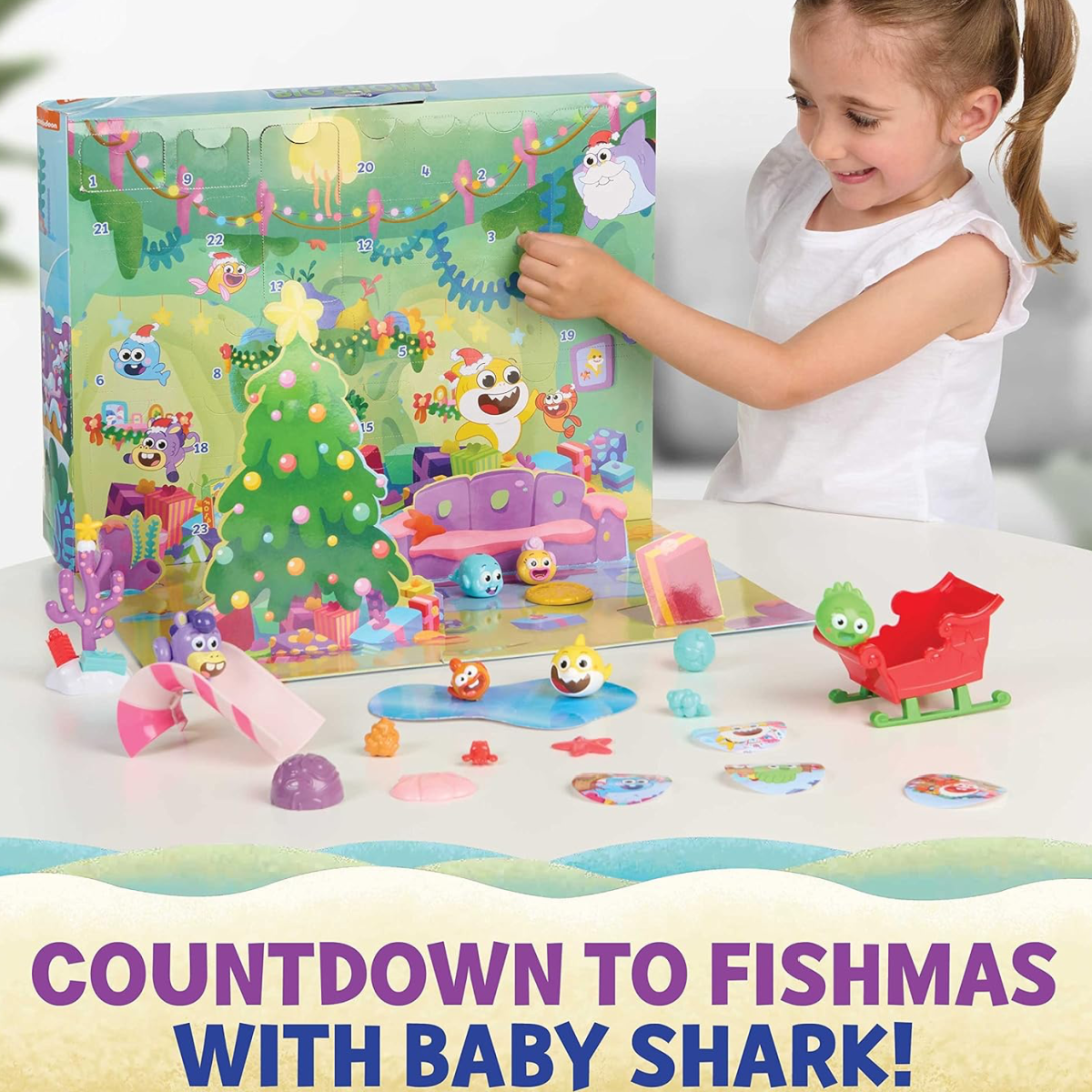 Baby Shark's Big Show Christmas Advent Calendar & William Musical Cube NEW Lot