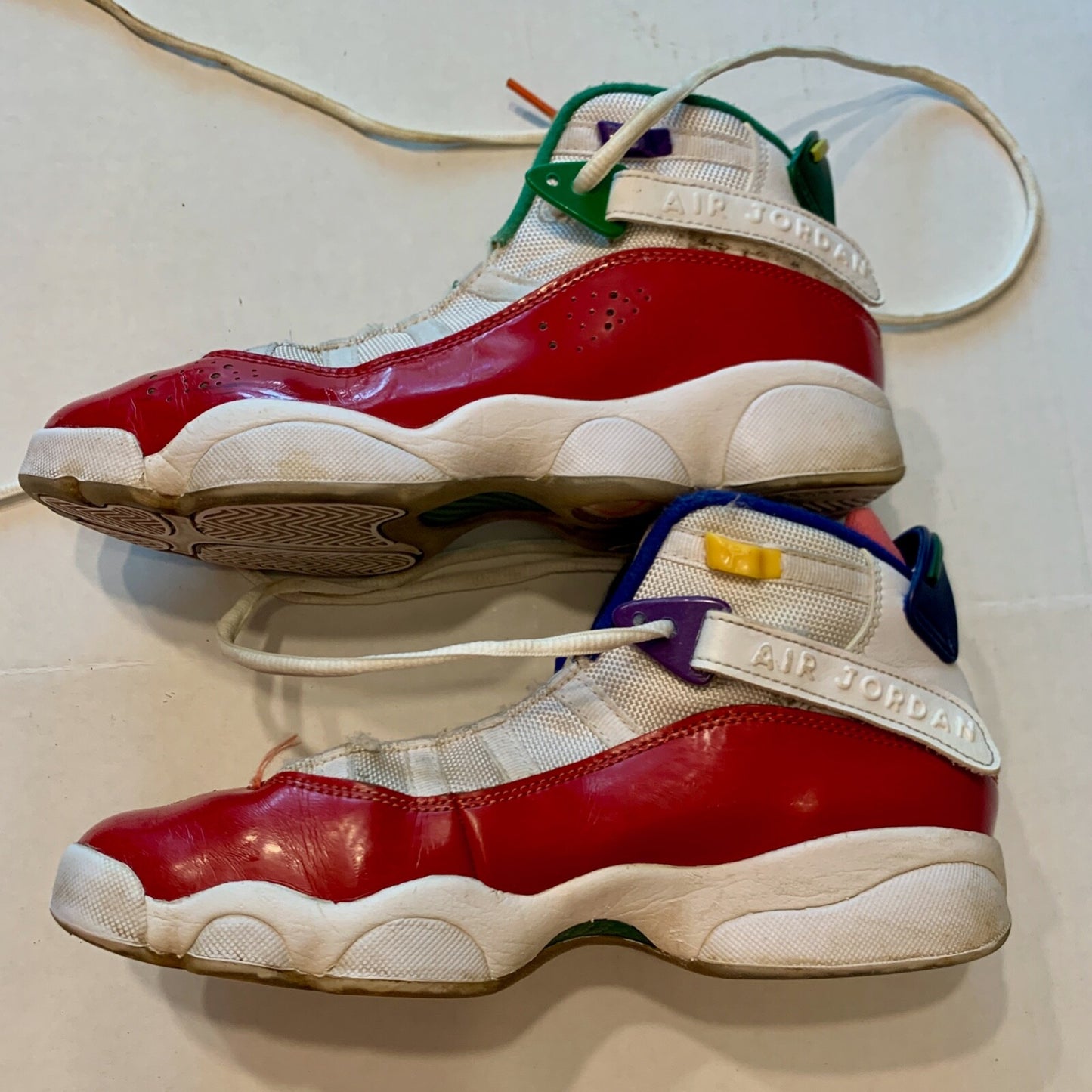 Nike Air Jordan 6 Rings GS Multi Retro Sneaker Shoes CW7004-100 Size 5.5 Youth