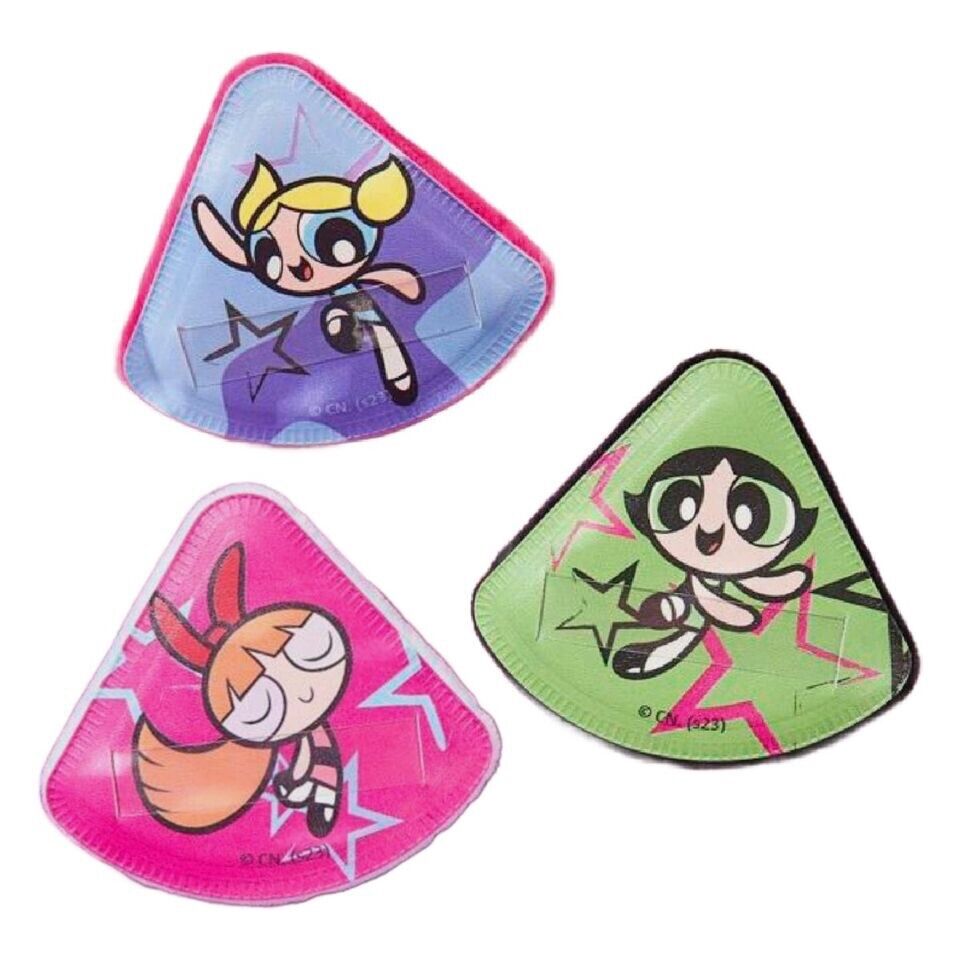 Powerpuff Girls 25pc Lot Travel Bottles, Sponges, Puffs, Tweezers, Hair Clips