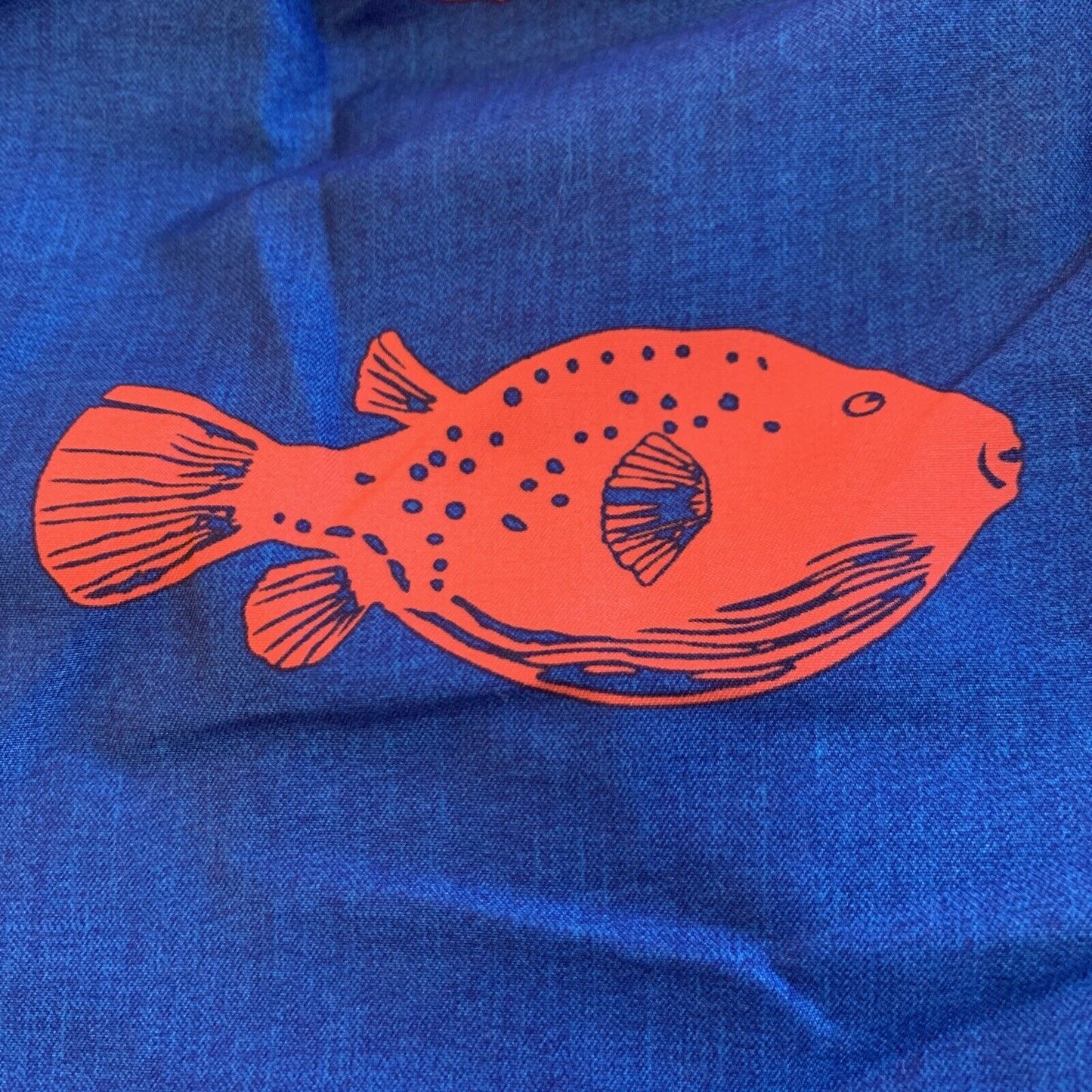 Old Navy Ocean Swim Trunks Size XL Tall 6" Pockets Blue Orange Fish Brief NWT