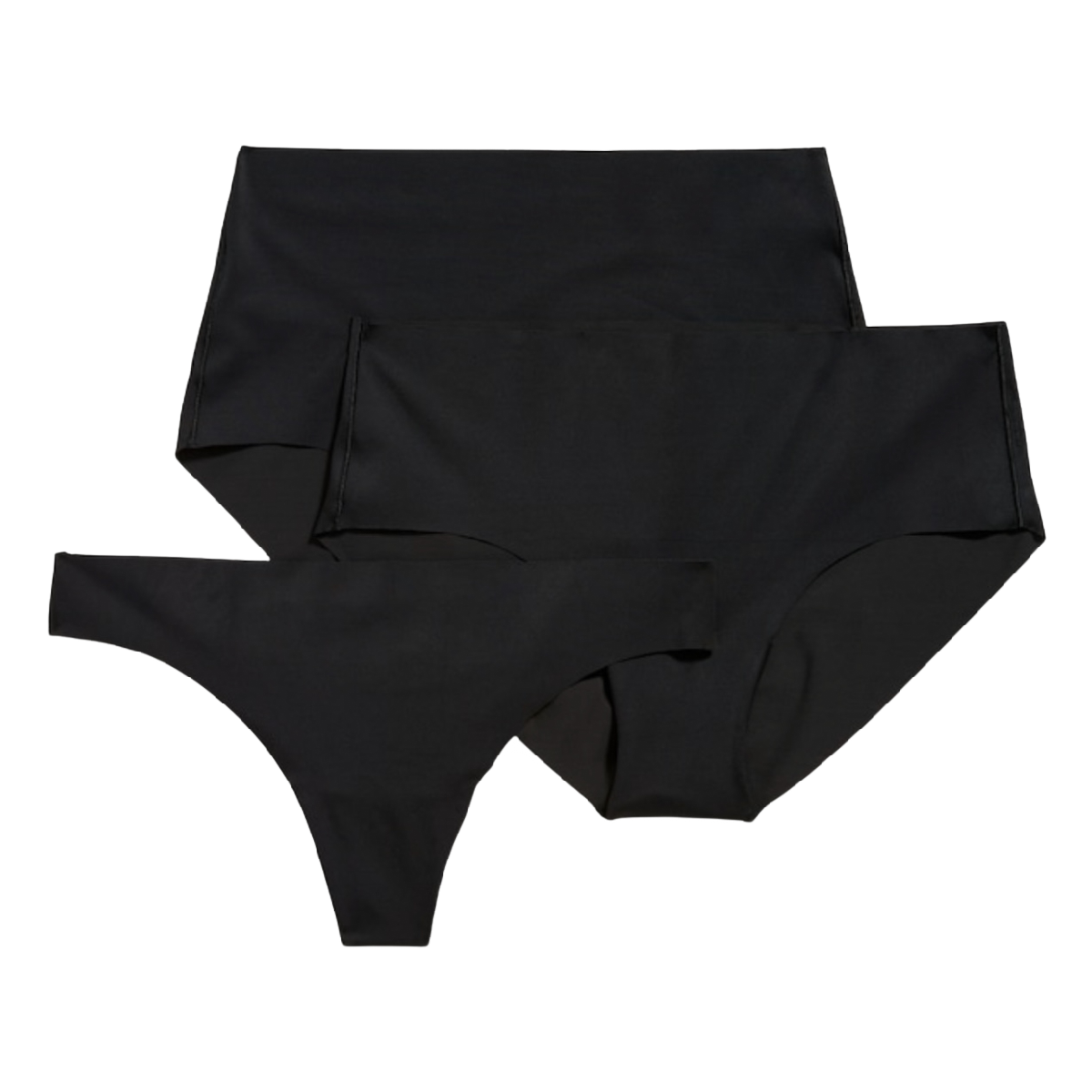 Panties Soft-Knit No-Show Underwear Variety 3-Pack for Women NWT Lot