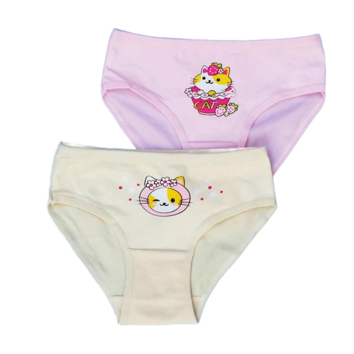 Lot of 4 Pairs of Cotton Brief Panties Stretchy Underwear Girls Unisex Boys NEW