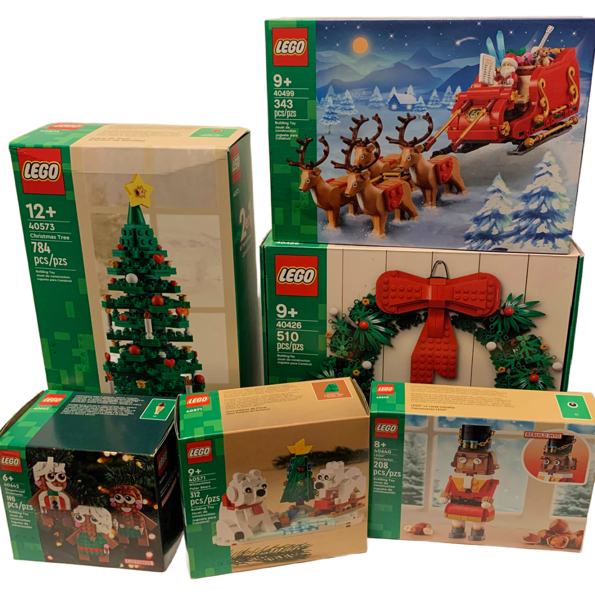 LEGO Lot of 6 Christmas NEW Sets 40426, 40499, 40571, 40573, 40640, 40642 Santa