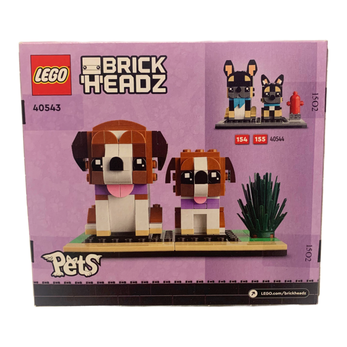 Lego 40543 BrickHeadz Pets St. Bernard & Puppy Dog NEW Sealed