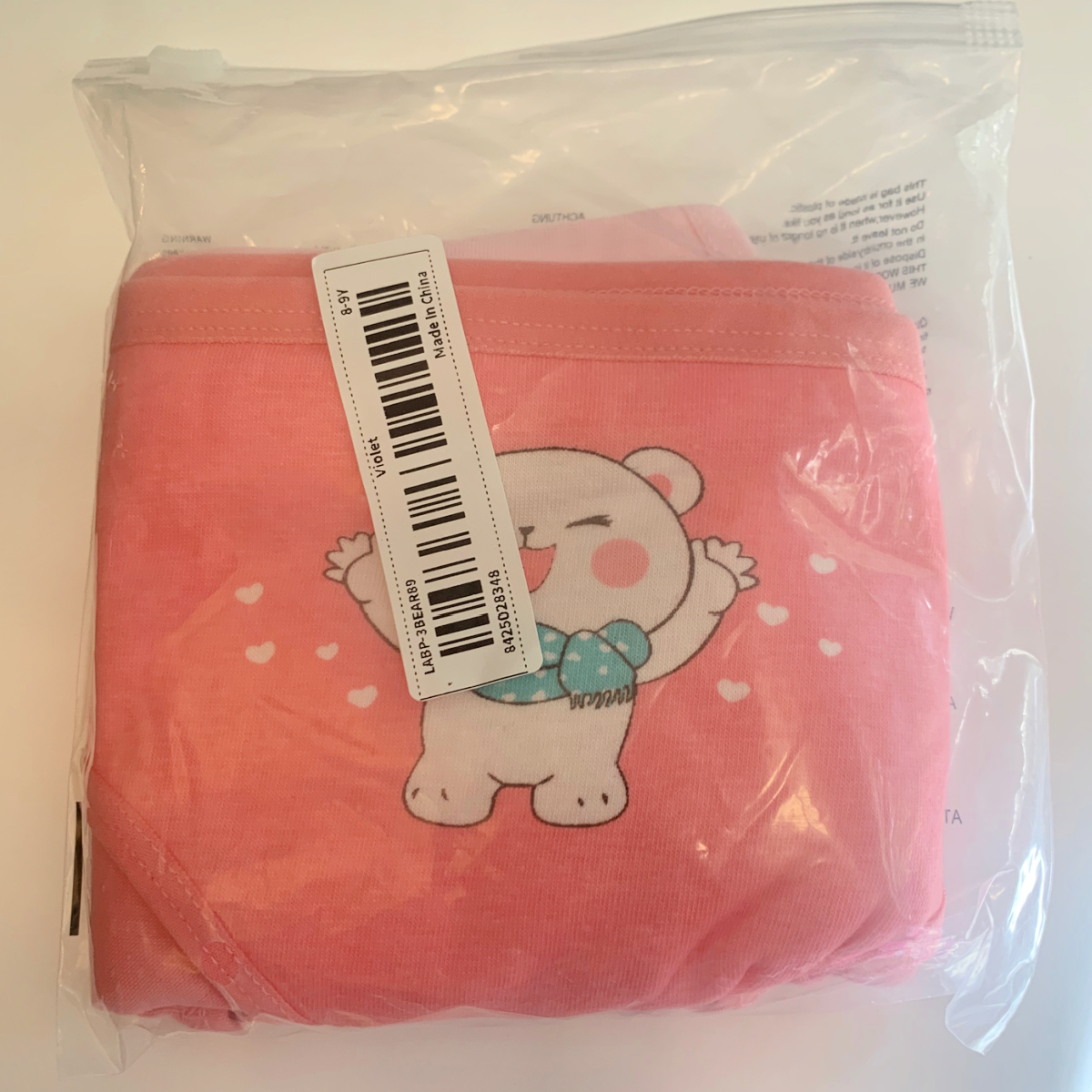 Lot of 4 Pairs of Cotton Brief Panties Stretchy Underwear Girls Unisex Boys NEW