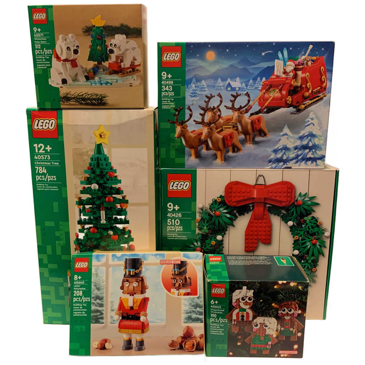 LEGO Lot of 6 Christmas NEW Sets 40426, 40499, 40571, 40573, 40640, 40642 Santa