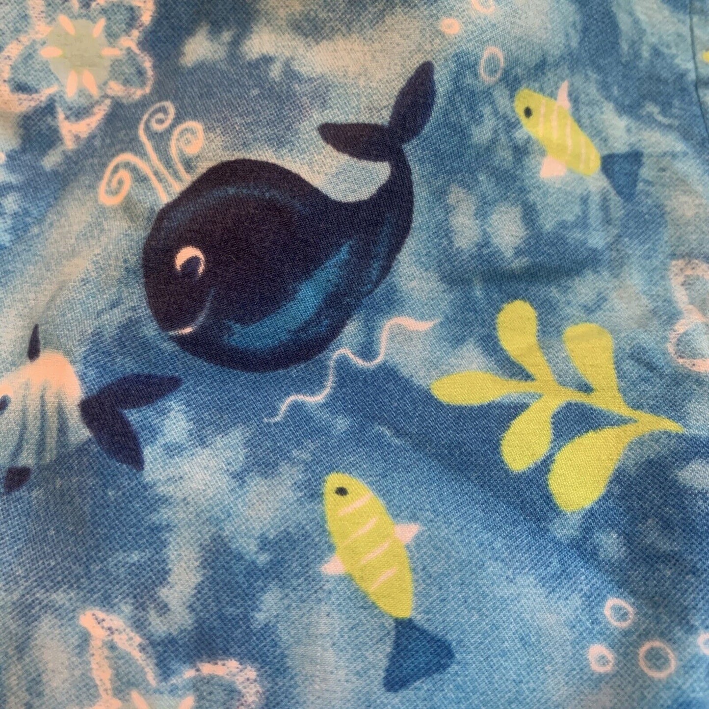 Swim Trunks Baby Boy 12 Month Mesh Brief Lining Elastic Waist Blue Whales Ocean
