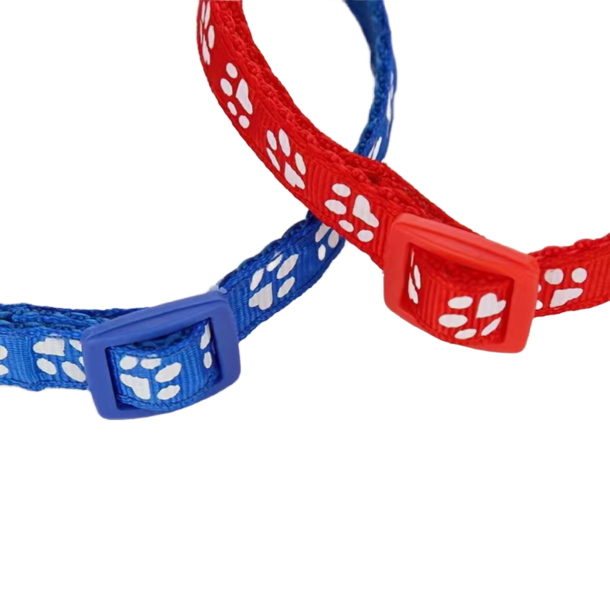Pet Leash & Collar Combo Cat or Puppy Dog Paw Small 7.5"-12.5" Neck NEW 2pc Lot