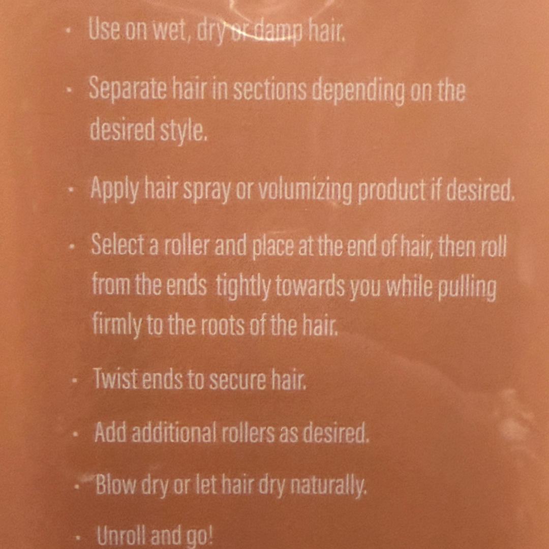 Just Me 10 Counts NO Heat Flexible Rod Rollers Curlers Sleep Natural Curls Waves