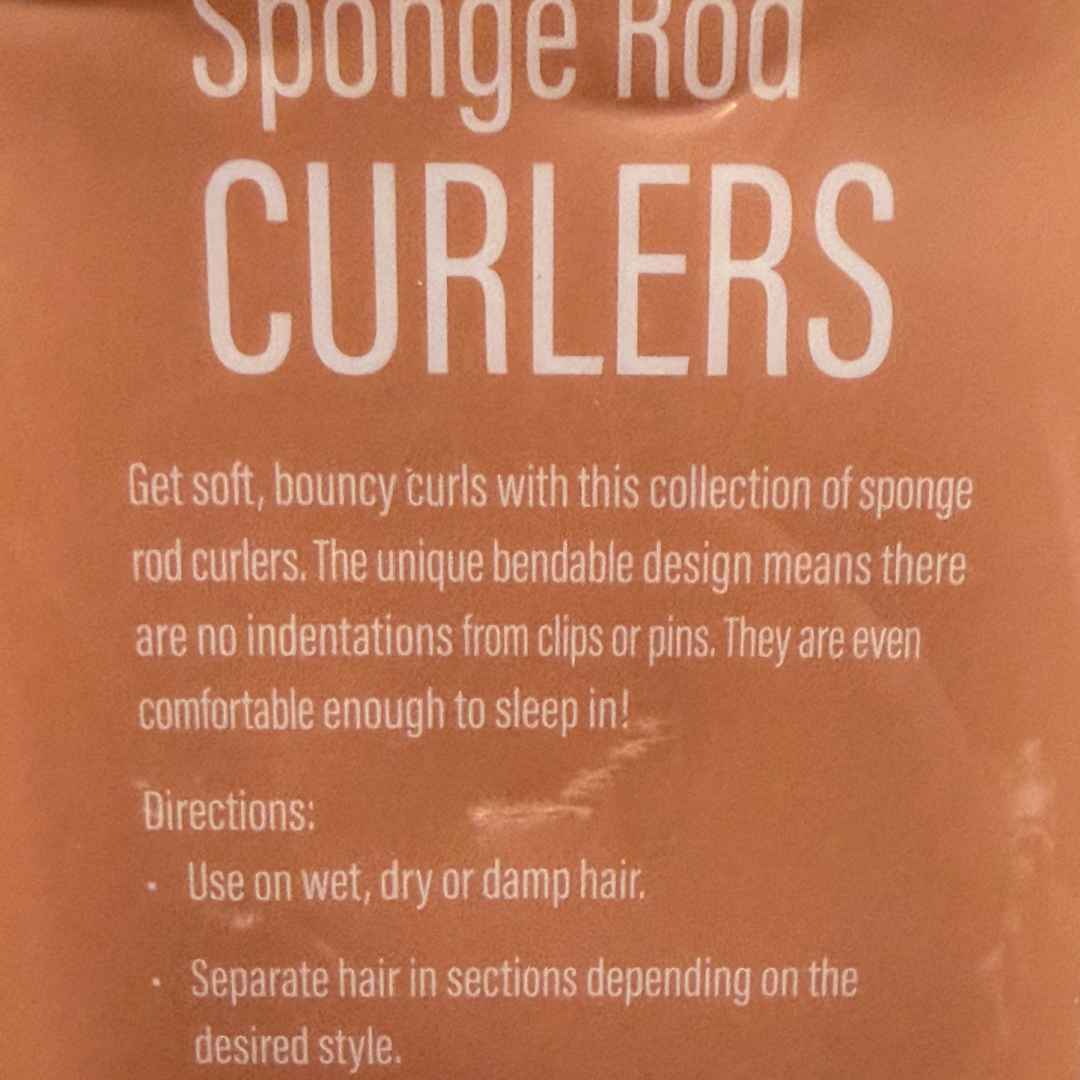 Just Me 10 Counts NO Heat Flexible Rod Rollers Curlers Sleep Natural Curls Waves