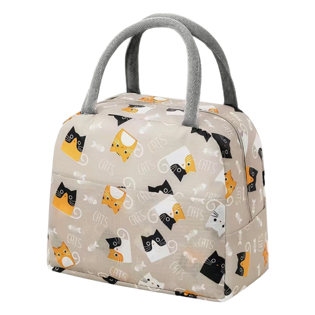 Cartoon Insulated Lunch Bag For School, Work, Travel, Picnic Pocket Nylon NEW