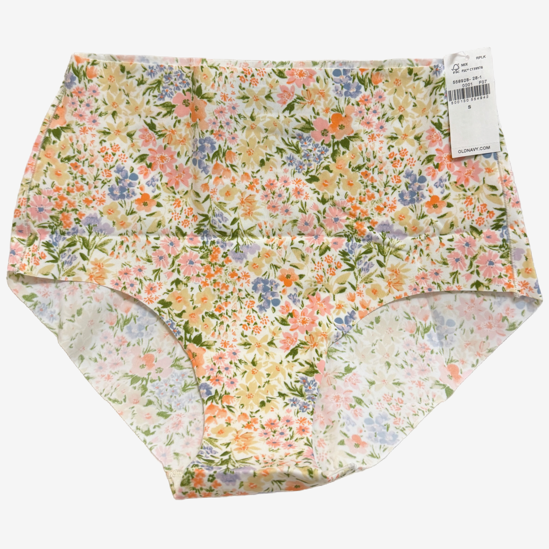 High-Waisted No-Show Brief Panties Size Small Pairs Ditsy Floral Underwear NWT