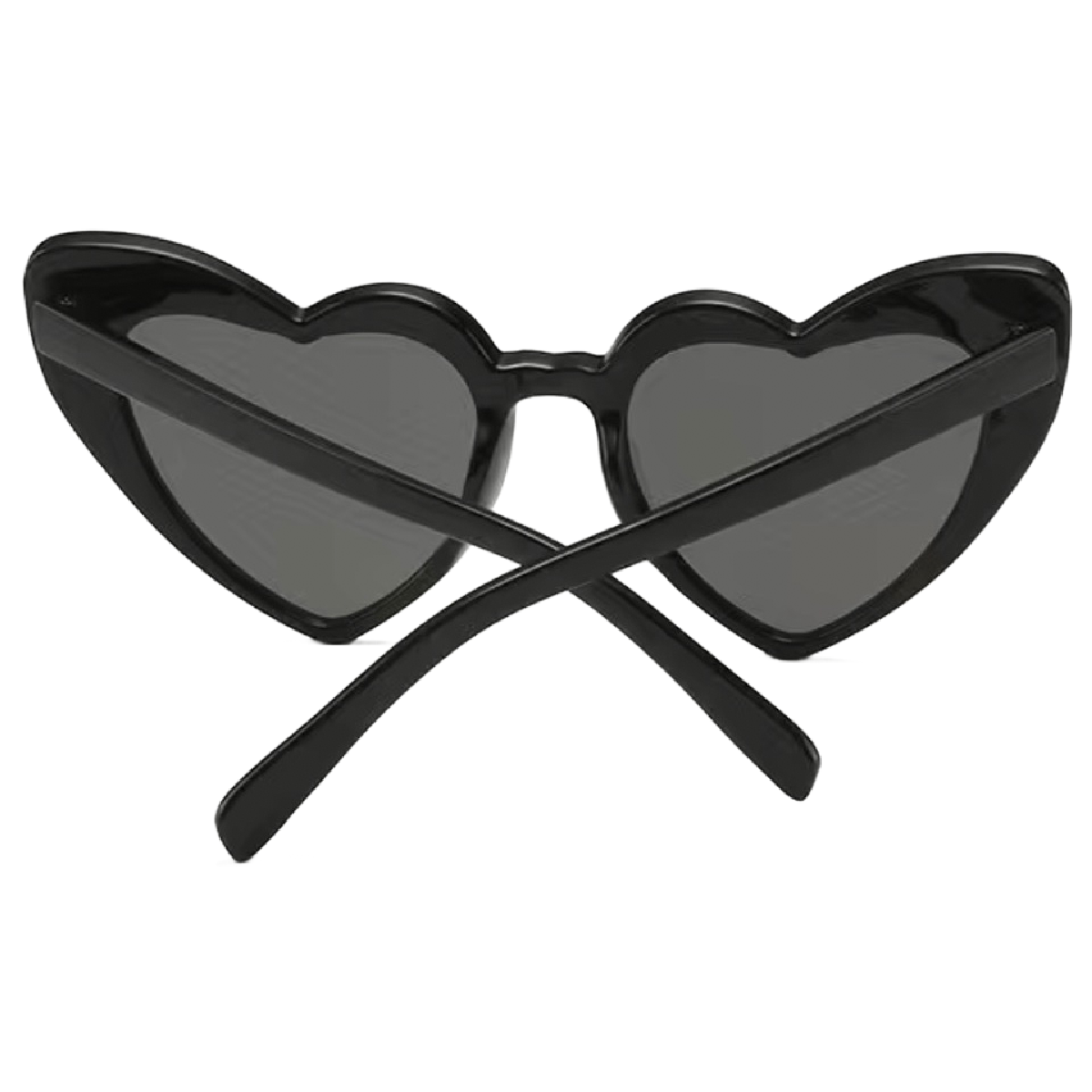 Black Heart Shaped Women’s Sunglasses Cat Eye UV Protection Metal Hinge NEW