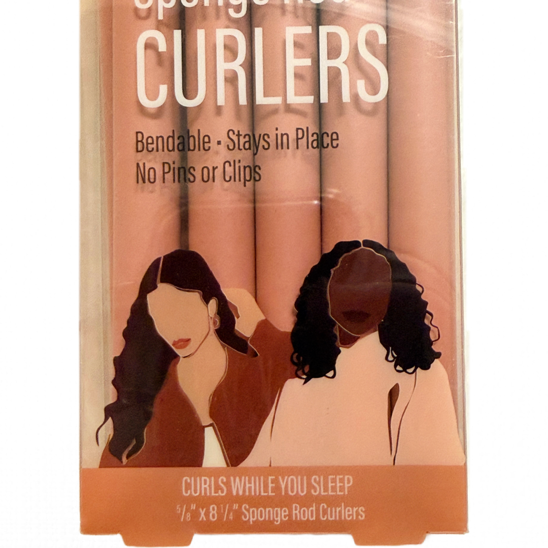 Just Me 10 Counts NO Heat Flexible Rod Rollers Curlers Sleep Natural Curls Waves