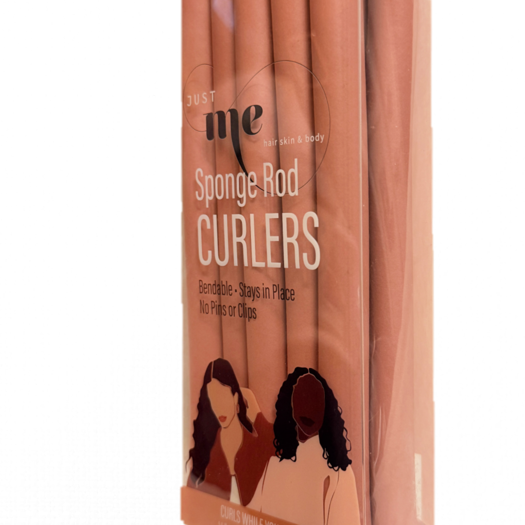 Just Me 10 Counts NO Heat Flexible Rod Rollers Curlers Sleep Natural Curls Waves