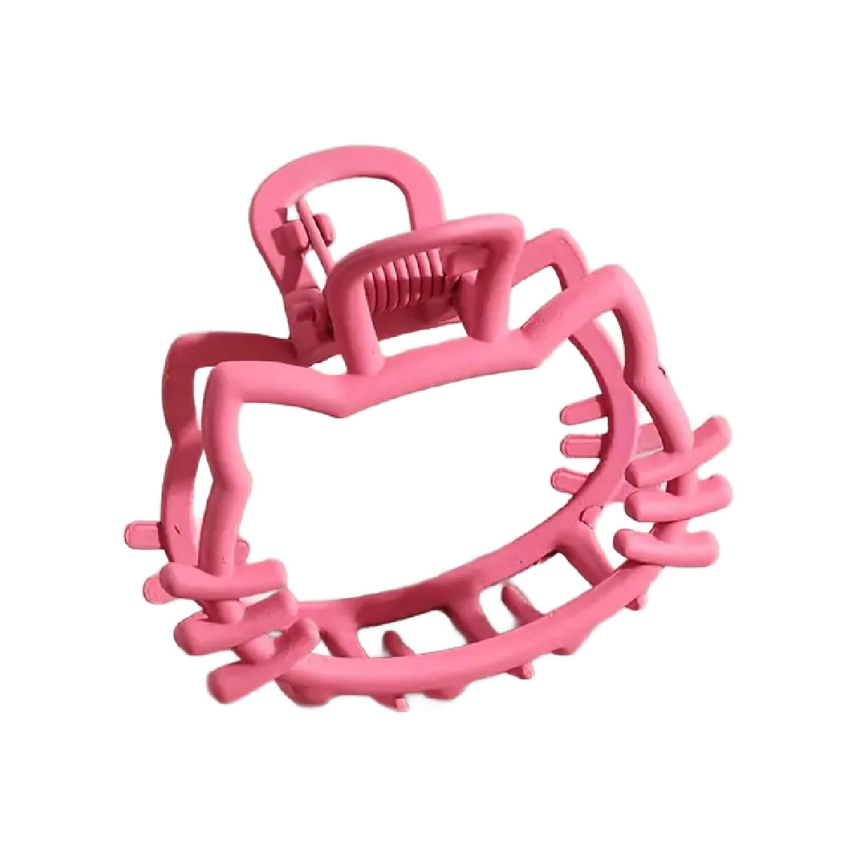 Pink Hollow Kitty Cat Hair Claw Alloy Clip New Accessory For Adult, Teens, Kids