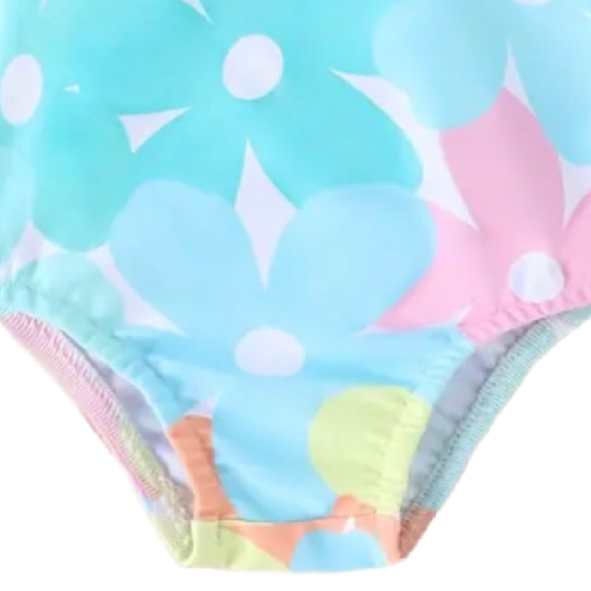 Baby Toddler Swimwear Size 2/3 Colorful Floral Swimsuit w/ Headband New Set