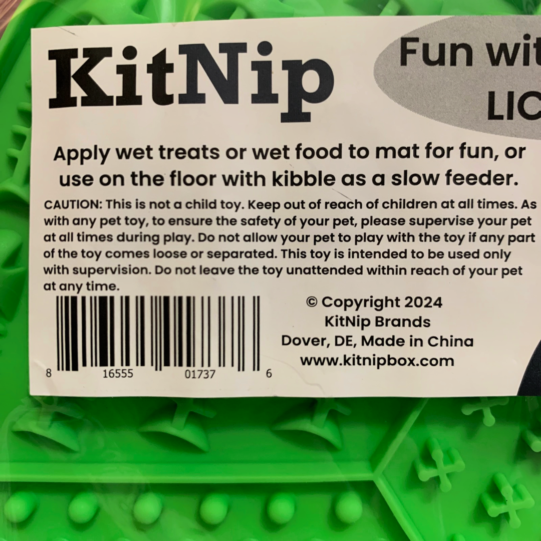 KitNip Box Kitty Cat Texture Lick Mat Mealtime Sensory New with Suction Cups