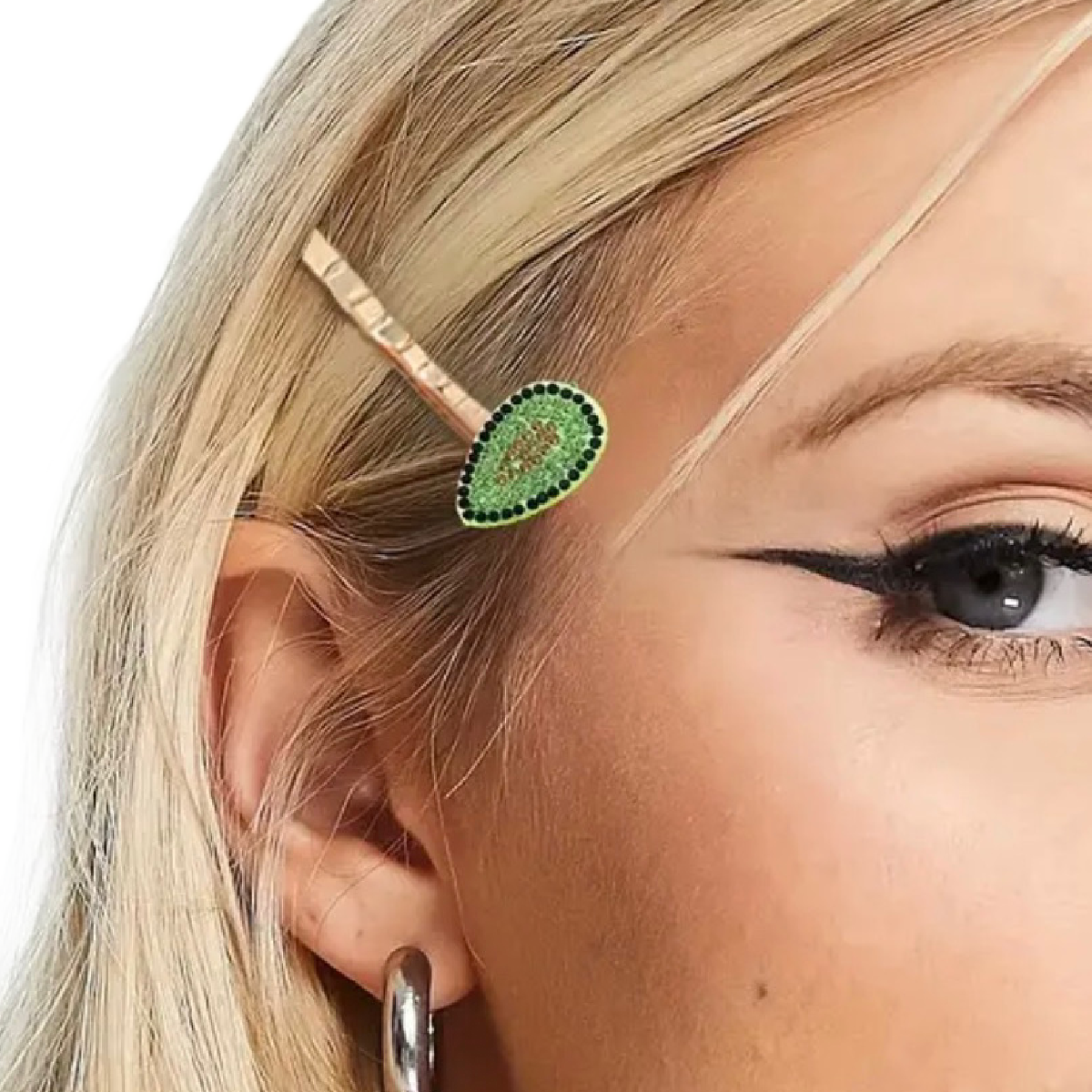 Avocado & Watermelon Scrunchies Rhinestone Bobby Pin Hair Accessory Sets