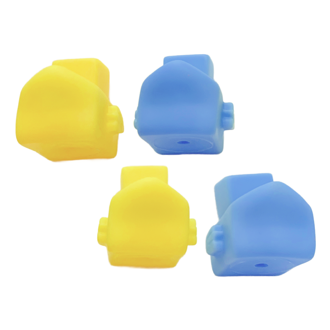 Lot of 4 MINECRAFT Square Duck Rubber Dash Ornament Chicken DuckDuck Jeep Toy