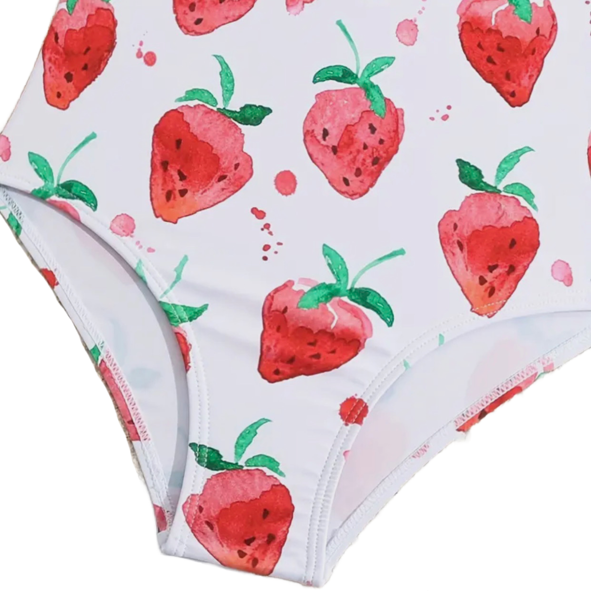 Strawberry Swimwear Bowknot Red Ruffle Bathing Swimsuit Adjustable Straps New