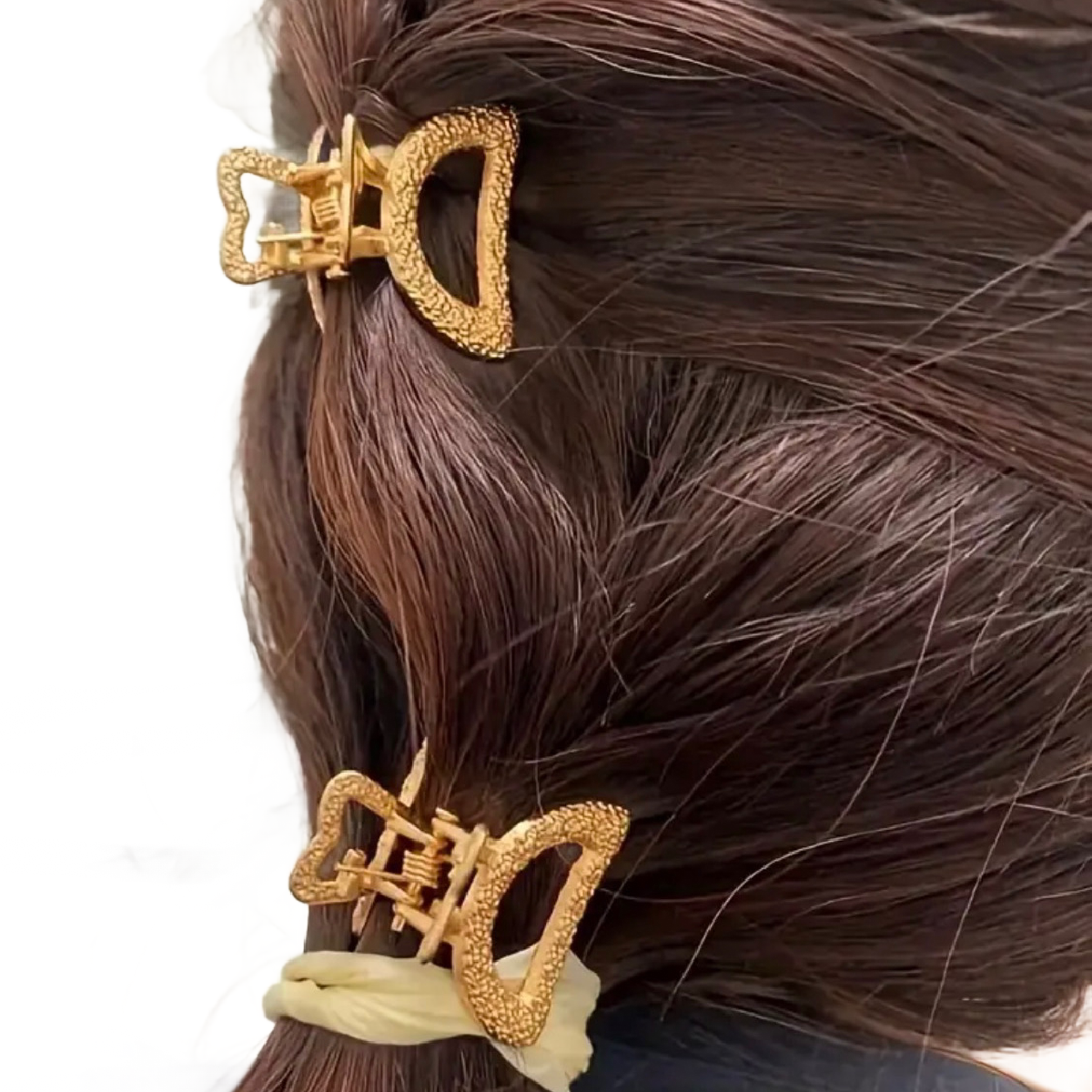 Mini Hollow Shark Hair Claw Clips Gold Accessories NEW Lot of 6 Geometric Set