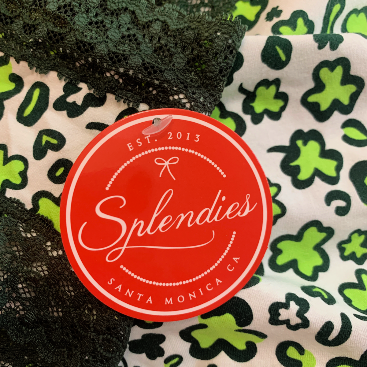 Splendies Three Leaf Kelly Clover Cheeky Panties 4x Cotton Lot of 3 New Pairs