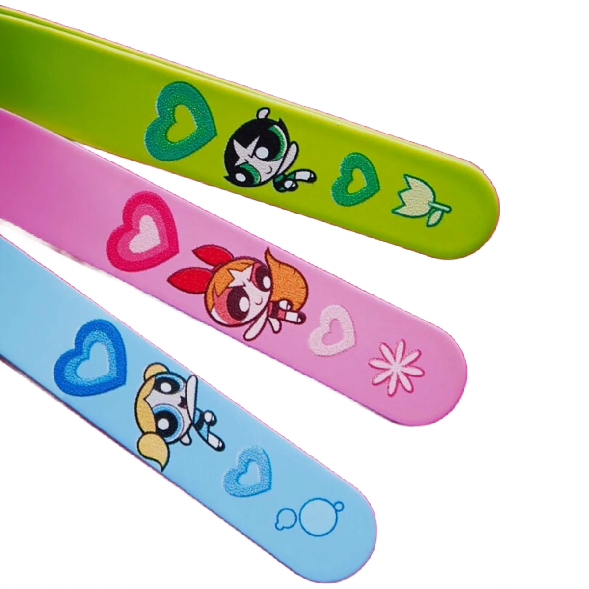 Powerpuff Girls 25pc Lot Travel Bottles, Sponges, Puffs, Tweezers, Hair Clips