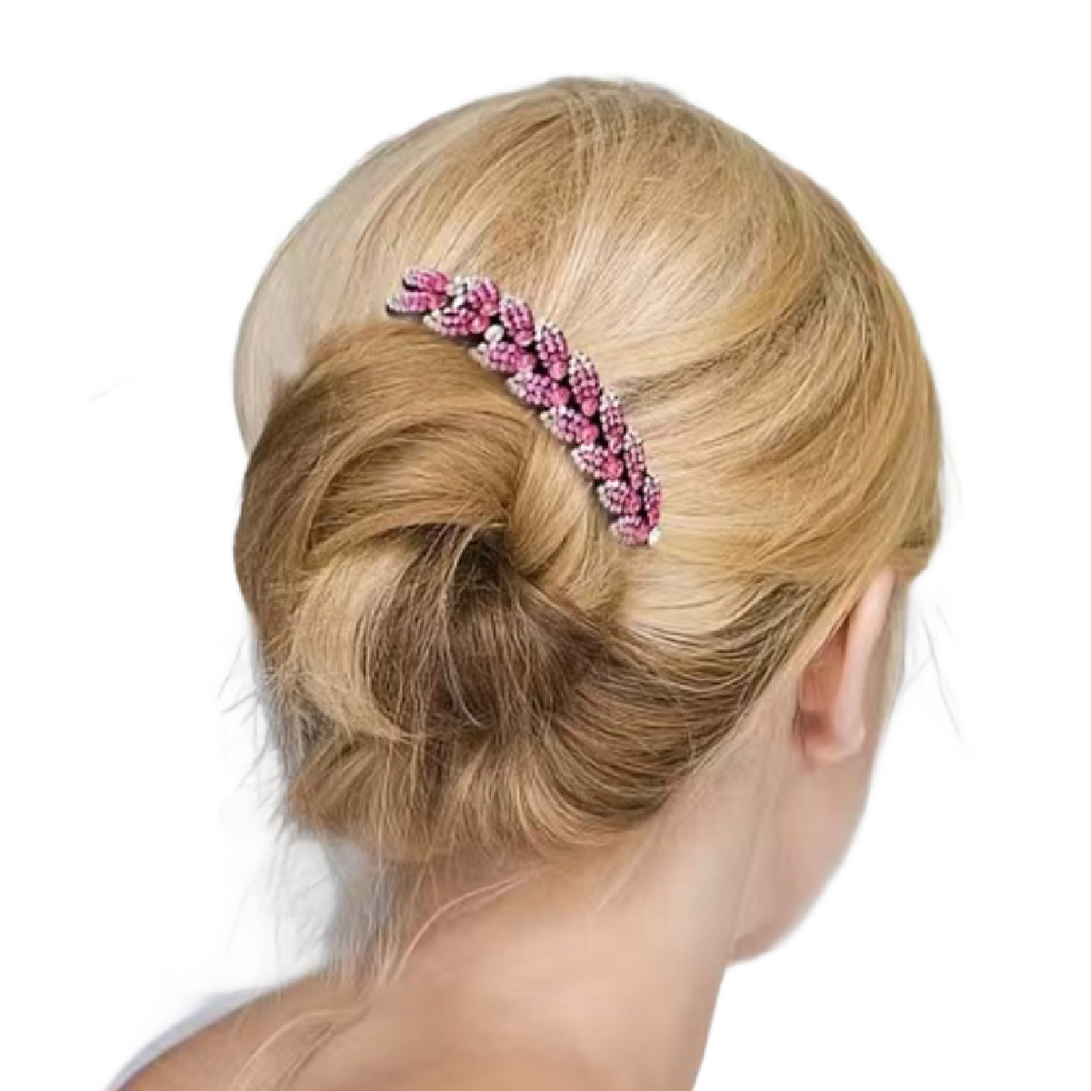 Rhinestone Flower Leaf Hair Side Comb Barrette Elegant Sparkling Accessories NEW