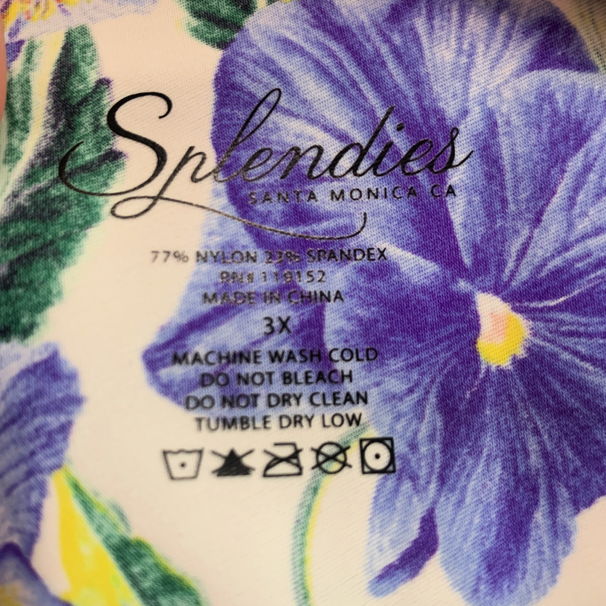 Splendies No-Show RAE BIKINI Panties Size 3X Purple Violet Flowers NWT Lot of 2