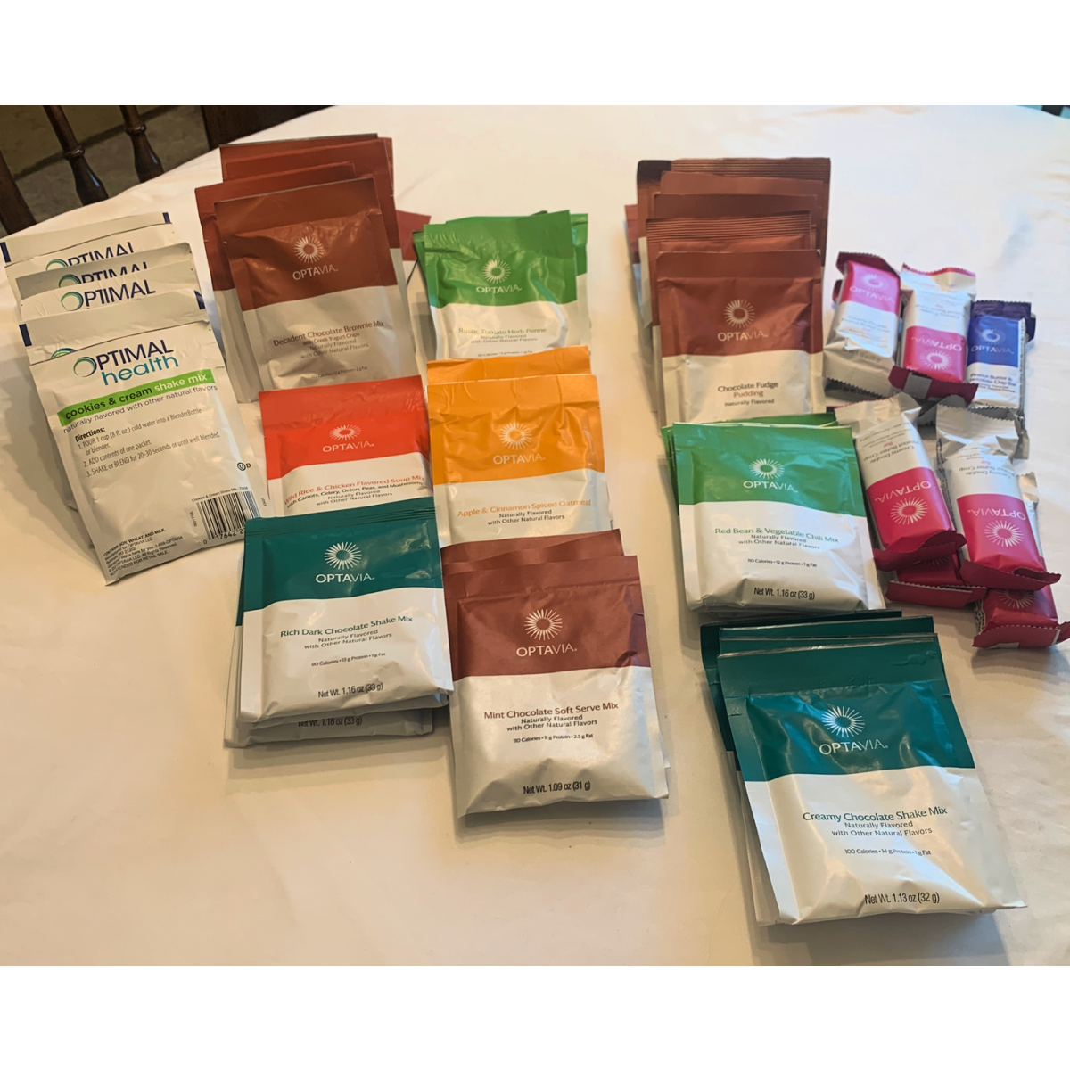 OPTAVIA Lot NEW Past Best By Date 58 Total Fueling Bars Shakes Soups & More
