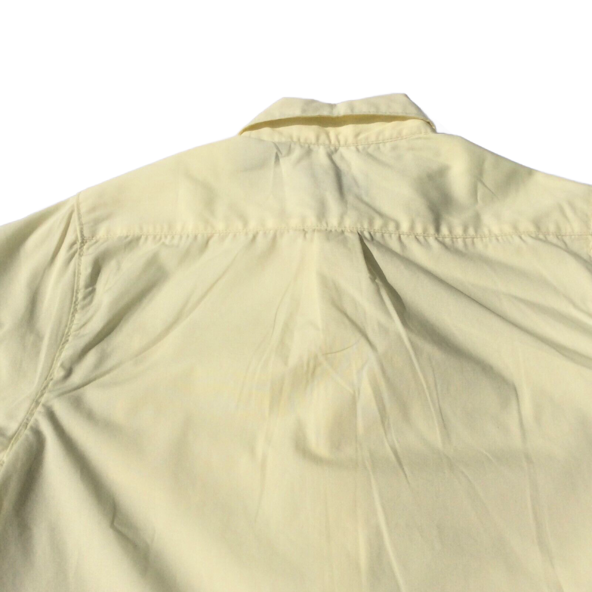 Smith American Dress Shirt Size 14 Button Up Short Sleeve Chest Pocket Yellow