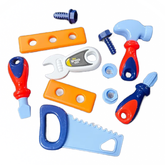 Children's Toolbox Set 11pcs Simulation Repair Blue Tools Pretend Play House New