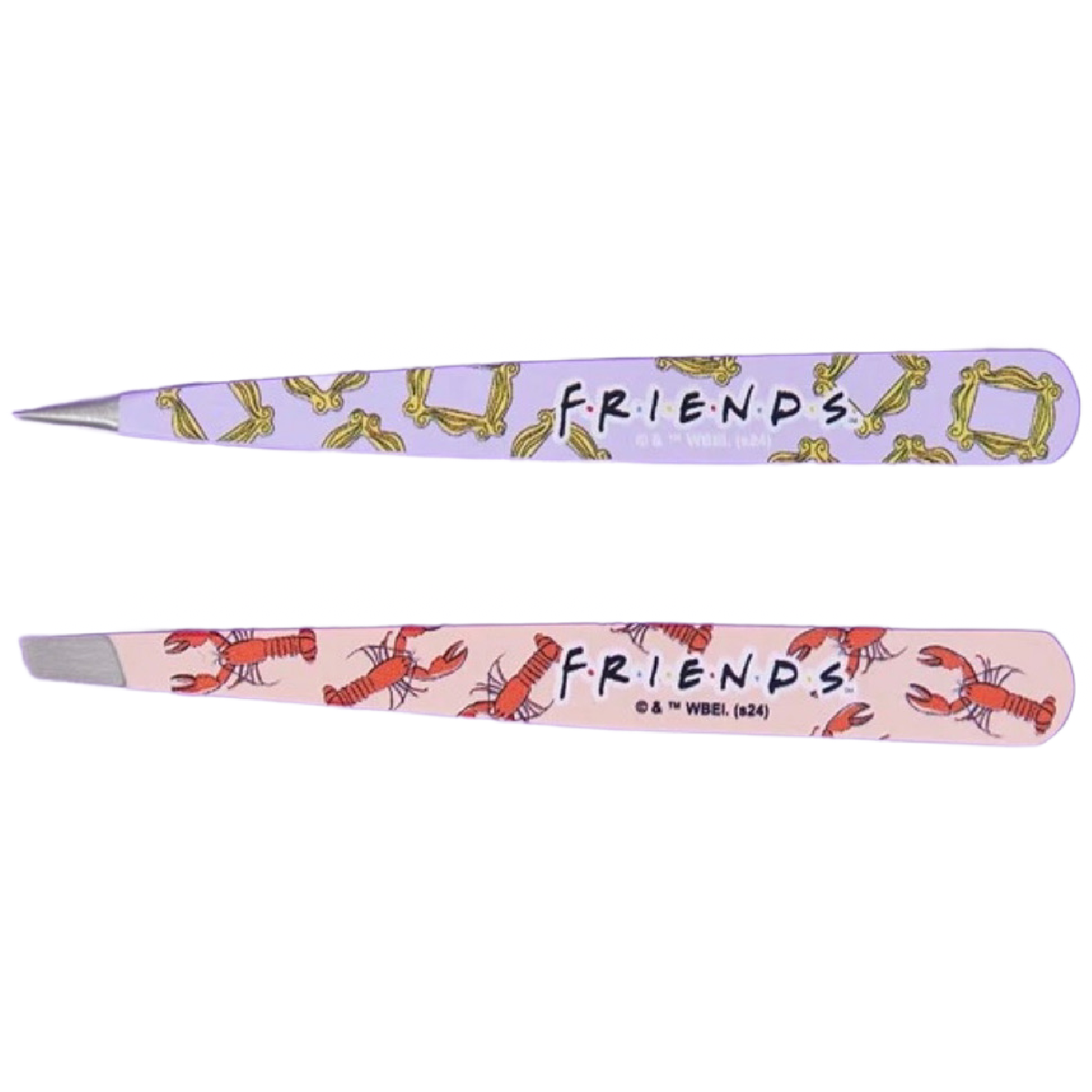 FRIENDS TV 3pc Lot Cosmetic Bag and Tweezers Both Pointed and Slanted New