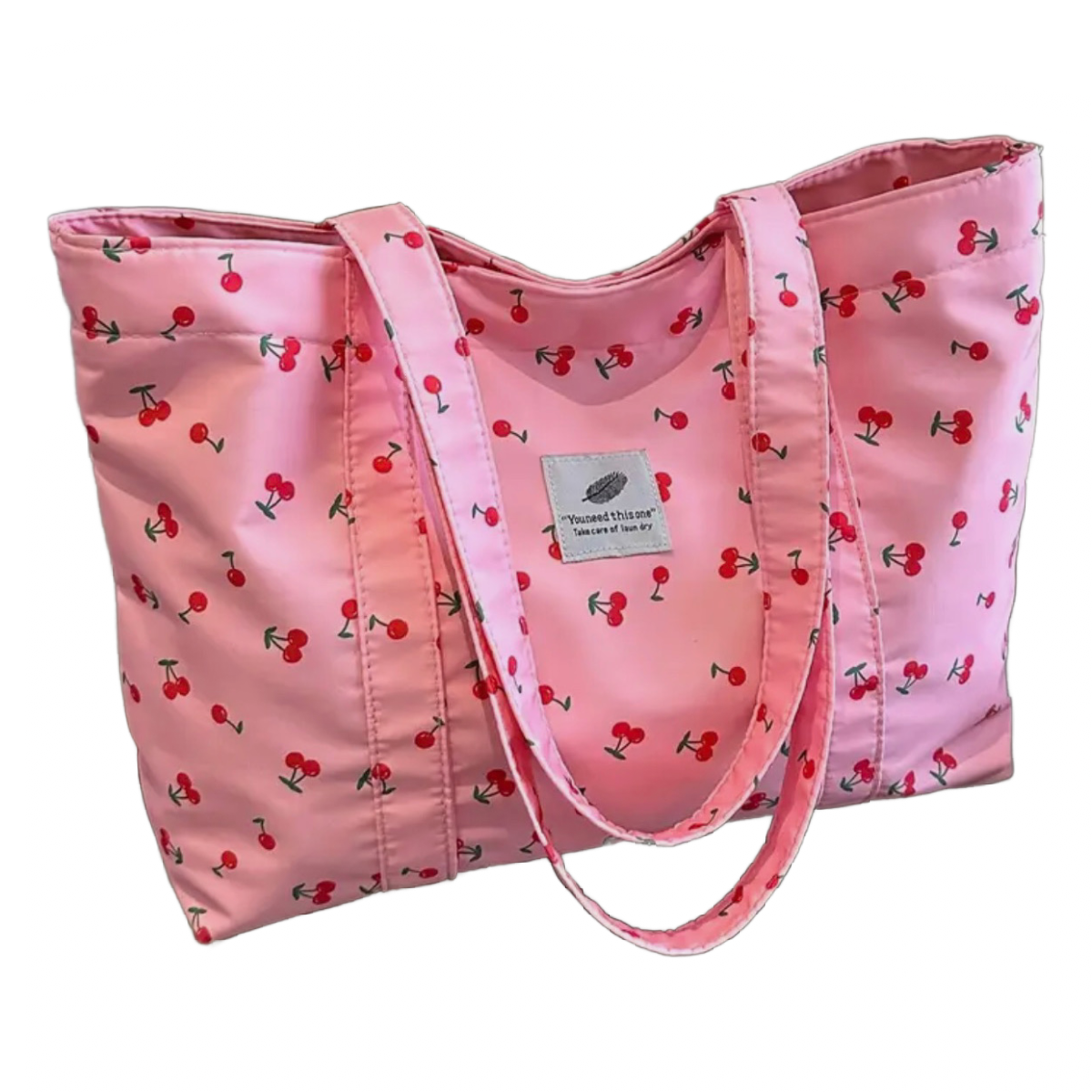 Cherry Tote Bag Magnetic Buckle Lightweight Foldable New