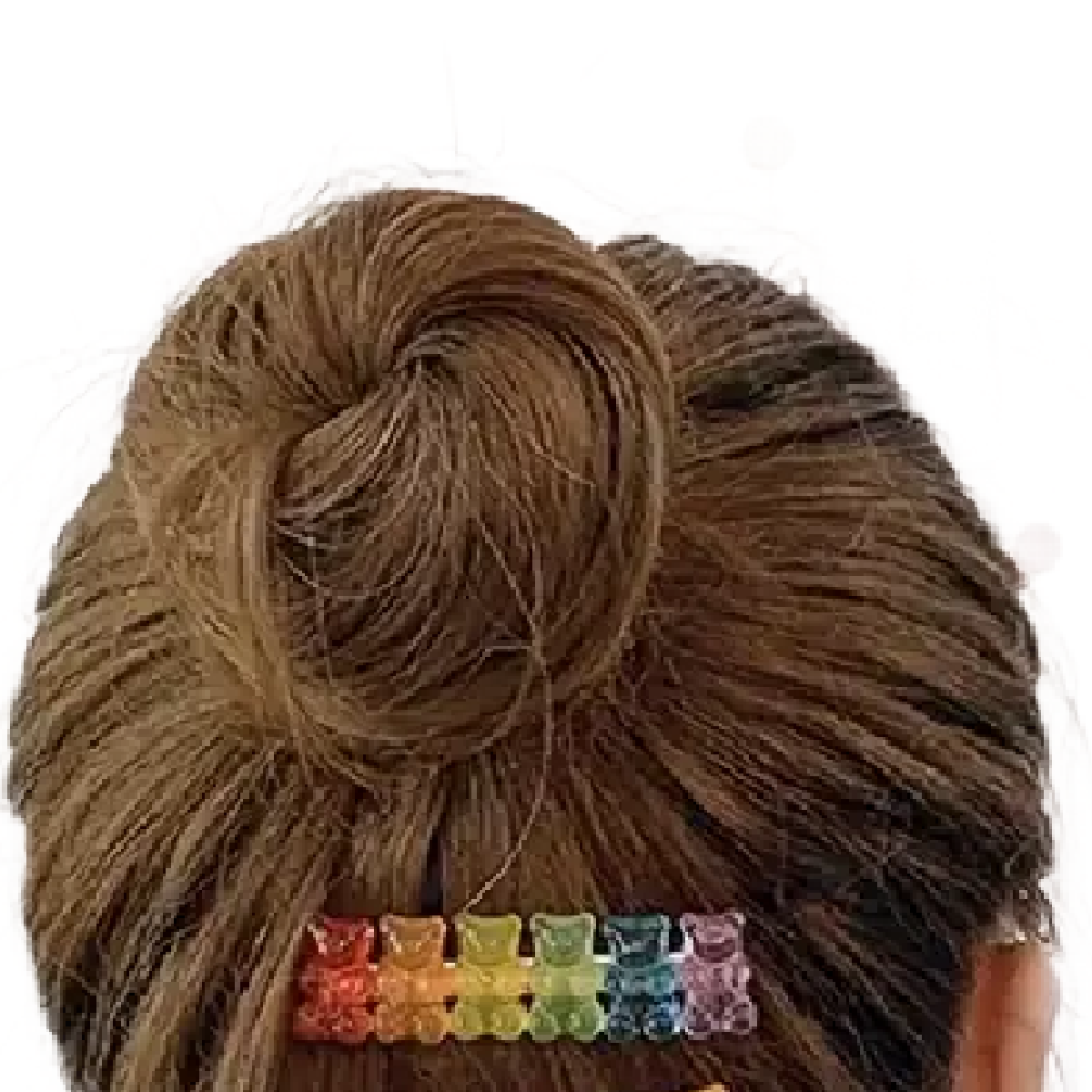 Rainbow Bear Hair Clip Candy Gummy Bears Colorful 2.36" Barrettes New